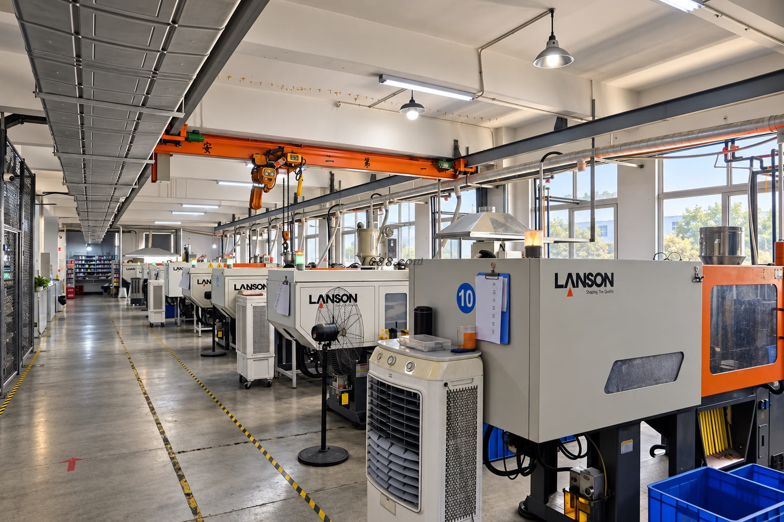 Factory machinery for eyewear production